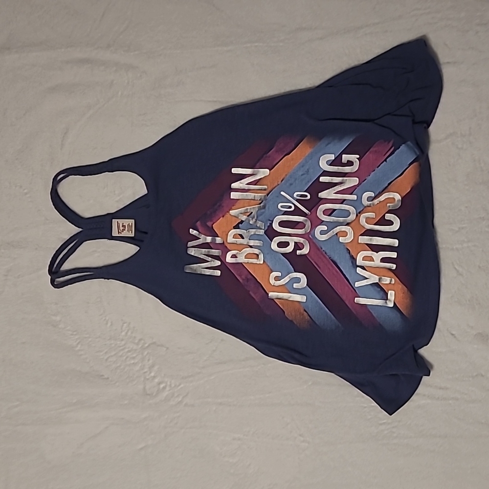 "My brain is 90% song lyrics" Sleeveless T-shirt